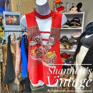 Furst of a Kind 2001 Y2K Daytona Bike week sz small altered tank A53